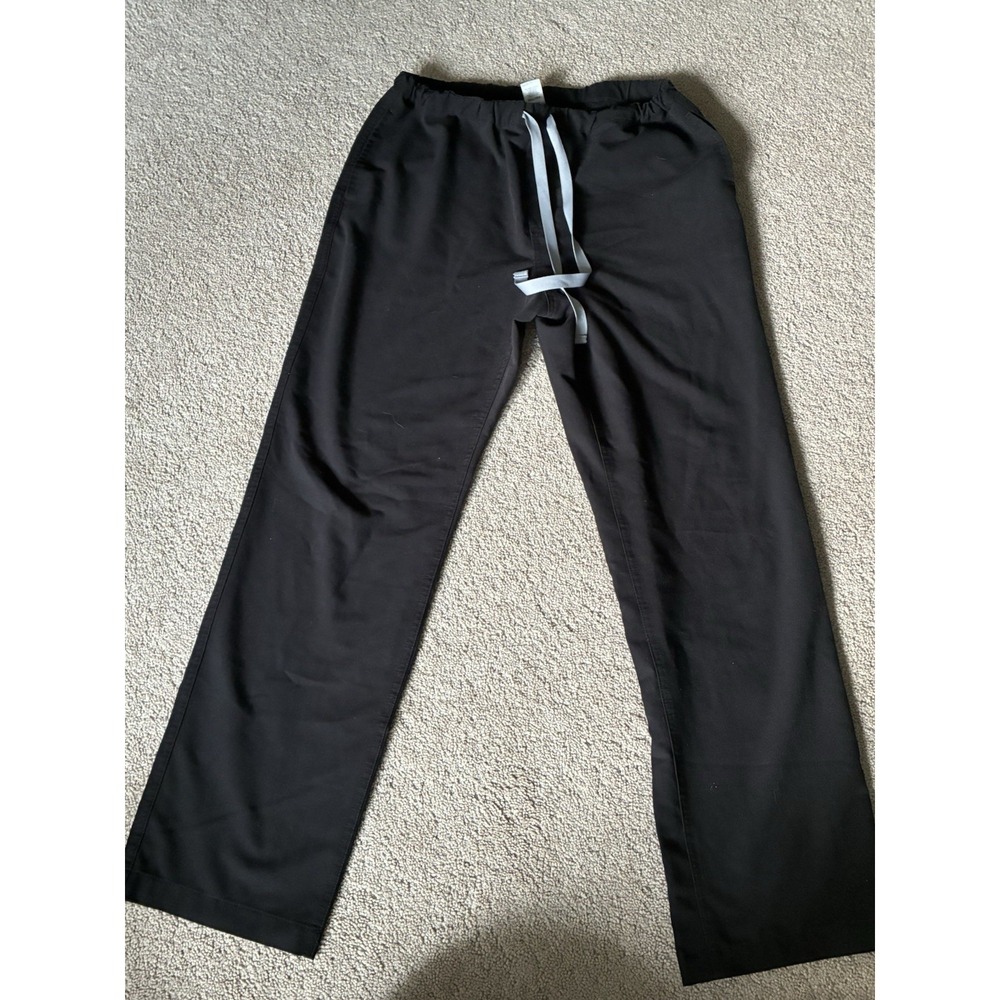 FIGS Pisco Basic Scrub Pants Men's Size Small Black With Drawstring FM4500